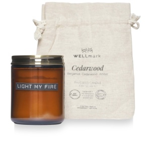 Lumânare parfumată cu lemn de cedru Wellmark, medie