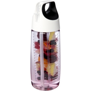 Sticlă sport HydroFruit din plastic reciclat de 700 ml cu capac rabatabil și infuzor
