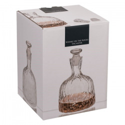 Decantor bauturi Whiskey on the rocks si in cutie alba