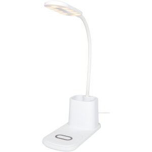 Lampă de birou luminoasă și organizator cu încărcător wireless