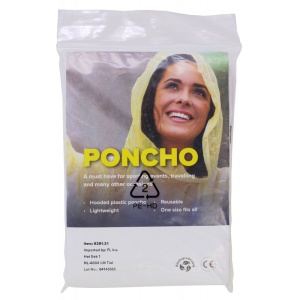 Poncho biodegradabil din PE Elisha