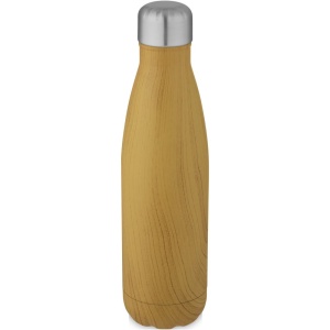 Sticlă Cove din oțel inoxidabil, izolată în vid, de 500 ml, cu imprimeu pe lemn