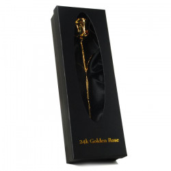 Trandafir placat cu aur de 24K in cutie