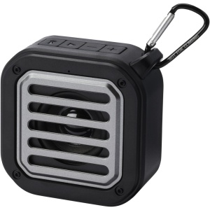 Boxă solară Bluetooth(r) Solo 3W IPX5 RCS din plastic reciclat cu carabină