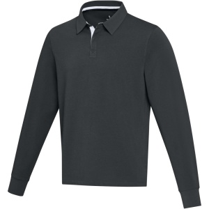 Hanorac unisex Clyde organic cu imprimeu de polo pentru rugby, 2XS - Img 5