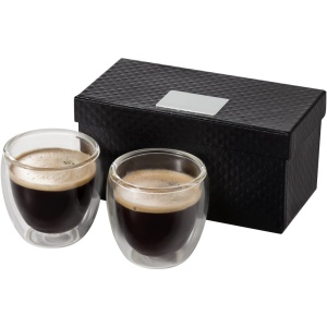 Set de 2 cești de espresso din sticlă Boda, Transparent