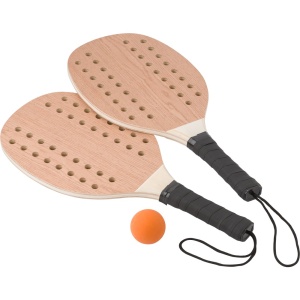 Set de tenis din lemn de trandafir Sergio