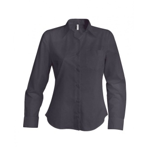 CĂMAȘĂ CU MÂNECĂ LUNGĂ DIN POPLIN DE BUMBAC PENTRU DAMĂ, XS - Img 5