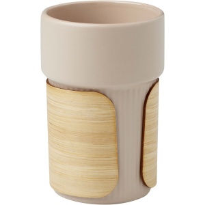 Pahar Fika 340 ml cu mâner din bambus - Img 2