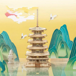 Puzzle 3D lemn Pagoda 5 etaje