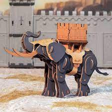 Puzzle 3D lemn Warrior Elephant