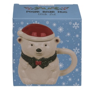 Cana cu capac Urs Polar cu caciulita in cutie