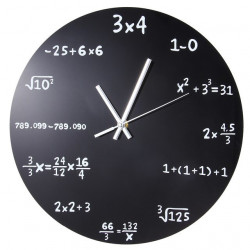 ceas de perete matematica negru