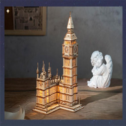 Puzzle 3D lemn Big Ben iluminat