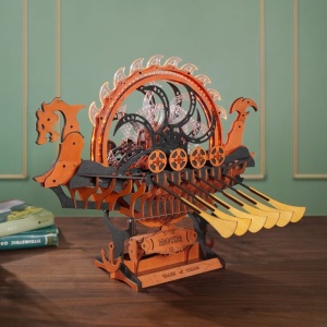Puzzle 3D lemn Corabia Vikingilor pe masa