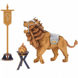 Puzzle 3D lemn Warrior Lion 2