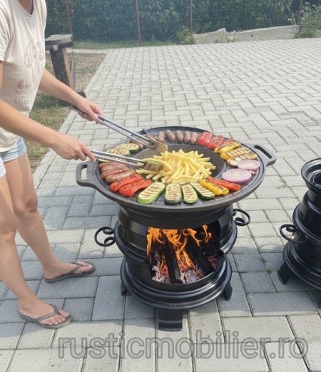 Disc grill din fontă cu picioare - Img 4