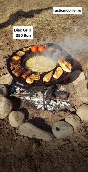 Disc grill din fontă cu picioare - Img 6