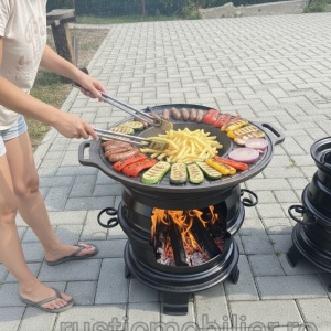 Disc grill din fontă cu picioare - Img 4