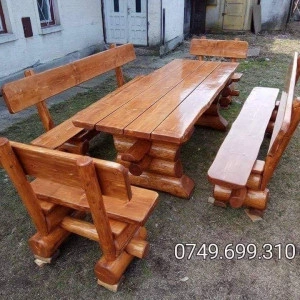 Set masa 2 bancute 2 scaune