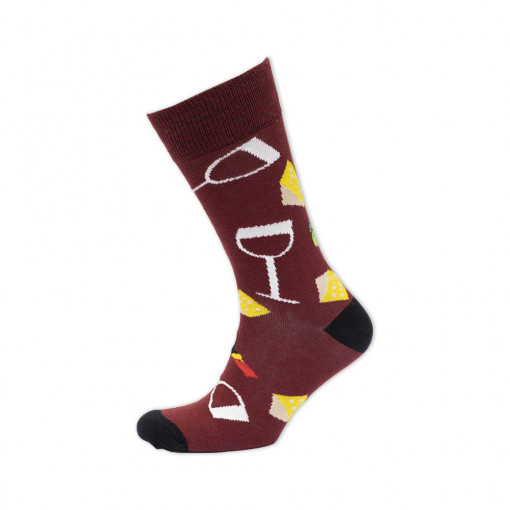 Čarape sa motivom čaše i vina
