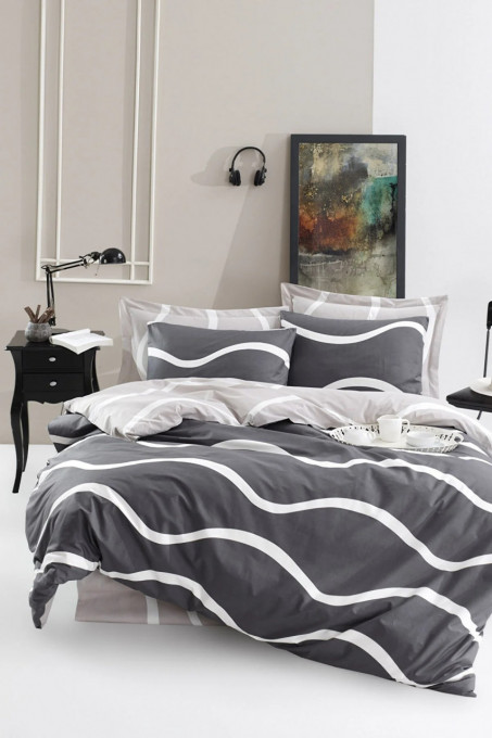 Enlora Home za bračni krevet- 100% prirodni pamuk- siva Ep-019303