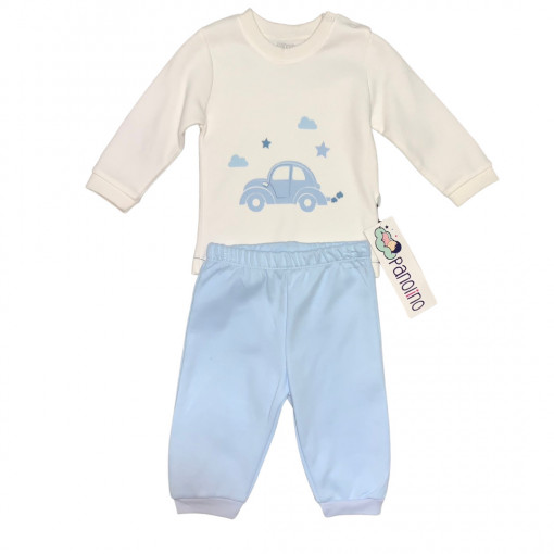 Pidžama za bebe Panolino svetlo plavi