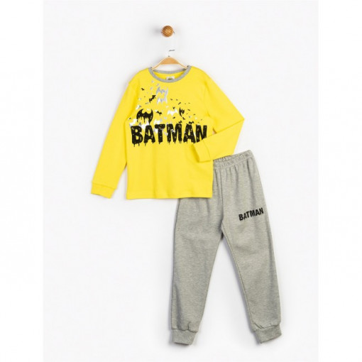 Pidžama za dečake Batman žuto siva, veličina 8 godina