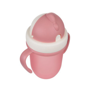 CANPOL BABIES SOLJA SA SILICONSKOM FLIP-TOP SLAMCICOM 210ML MATTE PASTELS - PINK - Img 3
