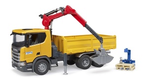Kamion Scania R kiper sa kranom i 2 palete - Img 3
