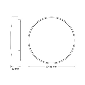 OSRAM LUXO crna LED plafonjera 36W 6500K IP20 EL332 - Img 3
