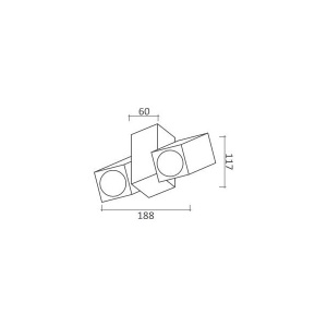 Plafonska lampa AFS100-2C WH - Img 2
