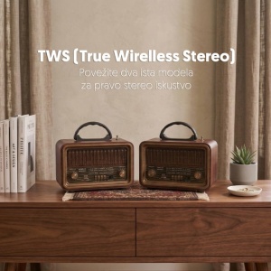 Prenosni retro Bluetooth radio 8069BT/B EL278 - Img 3