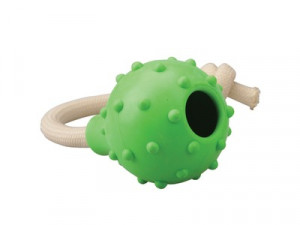 KALE igračka rubber and rope – zelena,narandžasta