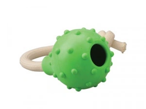 KALE igračka rubber and rope – zelena,narandžasta