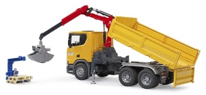 Kamion Scania R kiper sa kranom i 2 palete - Img 4