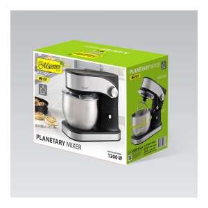 MAESTRO MR557 ROBOT MIKSER PLANETARY SA POSUDOM 1200W INOX CRNI 3L - Img 3