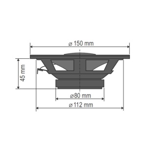 Nepromočivi ugradni zvučnici 130mm 50W crni EL233 - Img 4