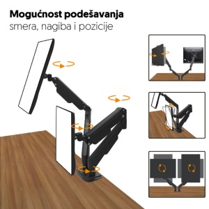 Stoni nosač za dva monitora 17" do 32" - Img 4