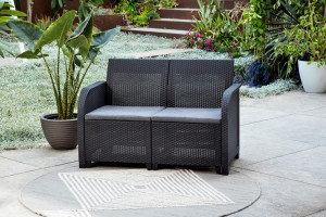 BAŠTENSKI SET ROSALIE 2 SEATER, GRAFIT - Img 3