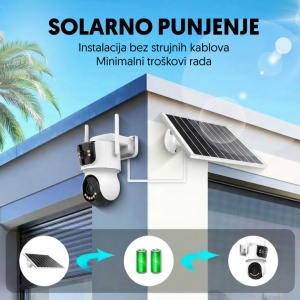 IP Wi-Fi solarna kamera sa dva objektiva, AOV 4MP EL474 - Img 3