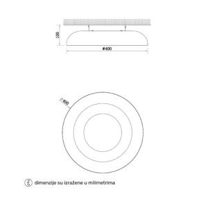 LED plafonjera 24W, promenljiva boja svetla 202508 EL381 - Img 3