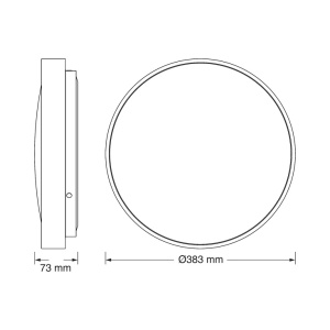OSRAM LED plafonjera sa senz. 24W 3000K IP20 crna EL199 - Img 3