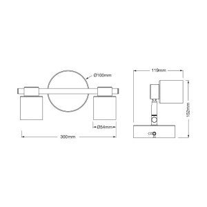 OSRAM PRIMAL bela spot lampa 2xGU10 EL211 - Img 3