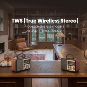 Prenosni retro Bluetooth radio 8897BT/B EL154 - Img 4