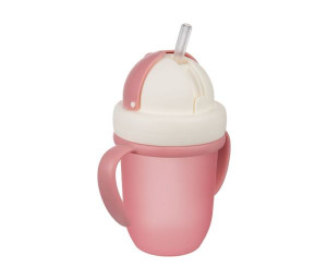 CANPOL BABIES SOLJA SA SILICONSKOM FLIP-TOP SLAMCICOM 210ML MATTE PASTELS - PINK - Img 5