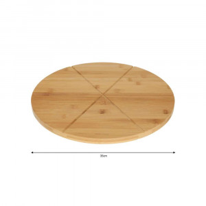 KINGHOFF KH1565 DASKA ZA SEČENJE PIZZE BAMBUS 35CM - Img 3