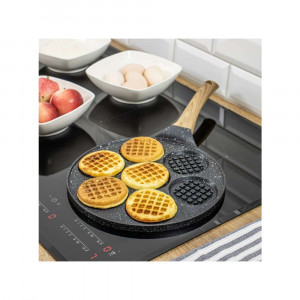 KINGHOFF KH1668 TIGANJ ZA MINI PALAČINKE VAFLE ALUMINIJUM 26.5CM - Img 2