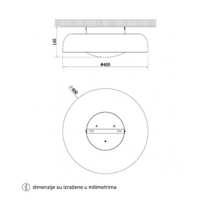 LED plafonjera 20W, promenljiva boja svetla 202527 EL385 - Img 3
