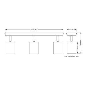 OSRAM bela spot lampa 3xGU10 EL298 - Img 3